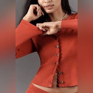 Maeve Scalloped Cardigan Sweater